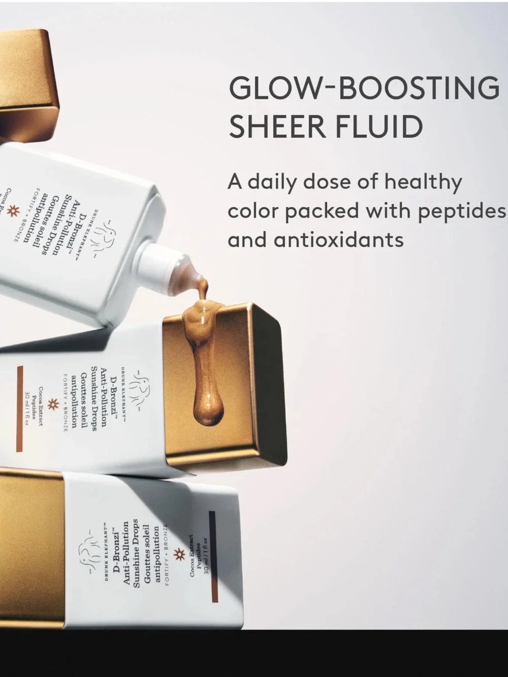 Drunk Elephant D-Bronzi Anti-Pollution Sunshine Drops- Fortify + Bronze